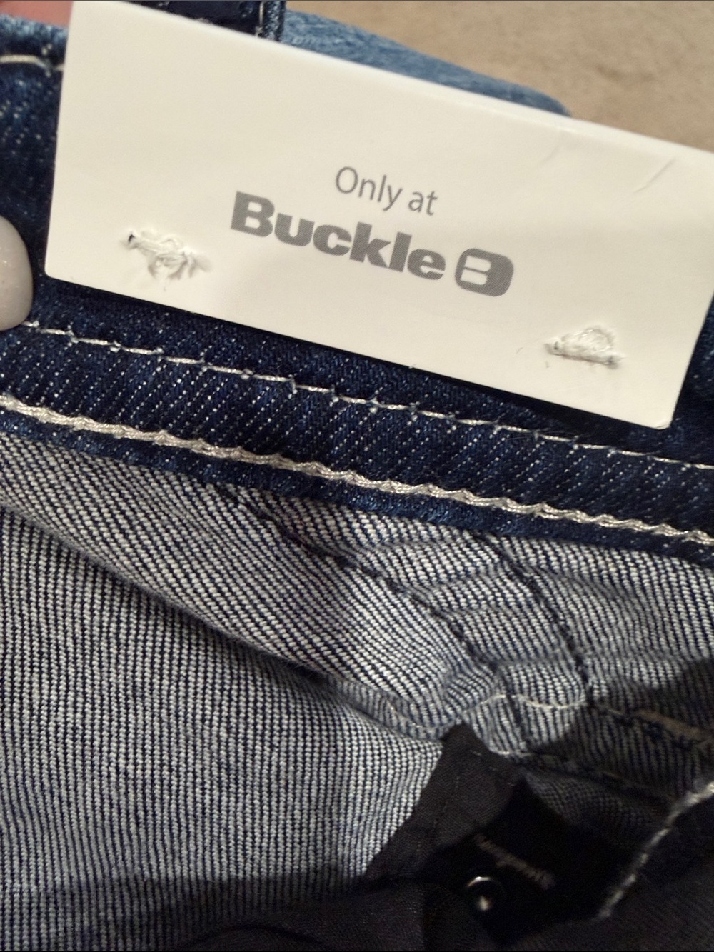 Miss Me Womens Distressed Blue Denim Jeans with Embroidered Pocket - Picture 10 of 10